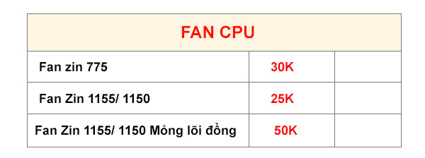 Fan cpu